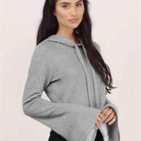 TOBI Grey Bell-Bottom Hoodie - Picture 2 of 6